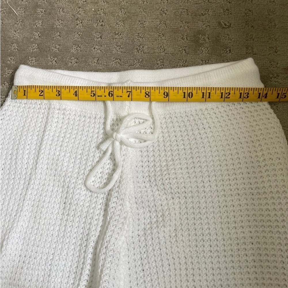 White Waffle Knit Lounge Set - Picture 4 of 8